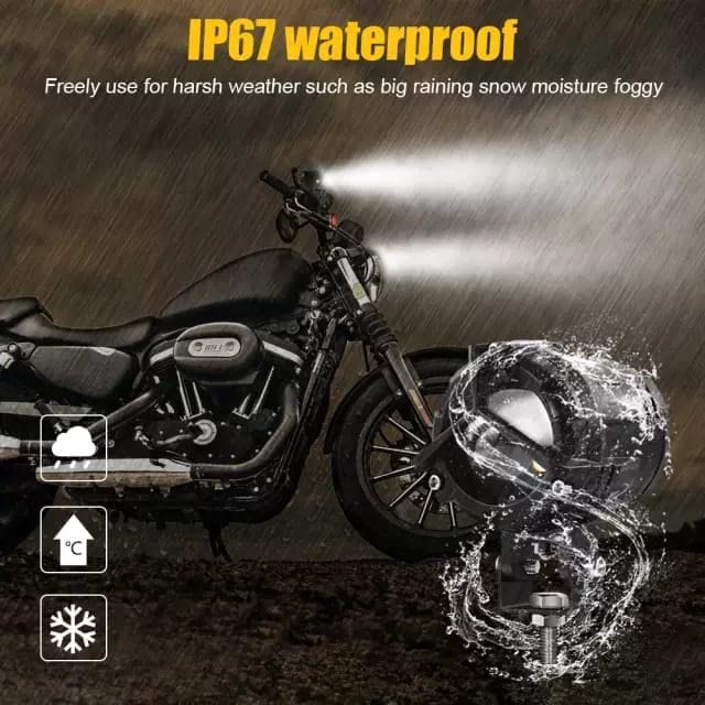 LIU HJG Mercedes Y Lens Ultra Wide Dual Intensity LED Driving Fog Lights White/Yellow 40W (set of 2) for all motorcycles/scooter/cars ( ORIGINAL)