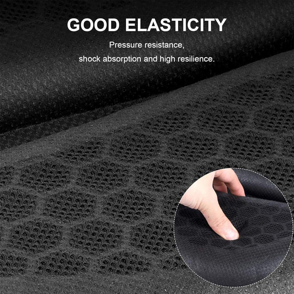 Motorcycle Honeycomb Gel Seat Cushion - Universal Fit & Breathable Design - Pillion
