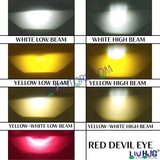 HJG Gorilla V2 Triple Lens Fog with Wiring Harness Kit 120W Gorilla Projector Foglight New Model with Wiring Foglight Ultra Wide Dual Intensity LED Driving Fog Lights White/Yellow 120W Universal For All Cars & Bikes LIU HJG Gorilla V2 Foglight Combo Kit