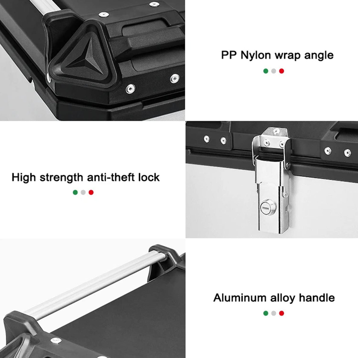 Motorcycle Top Box-LGP X Type-45L Silver Premium