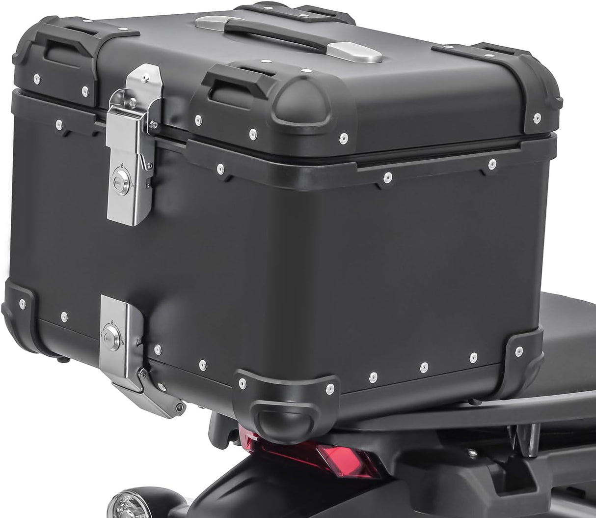 TAANC Urban Arc Top Box – Stealth Black | 45L Aluminium WP Motorcycle Storage Box with Rounded Design