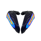 Universal Motorcycle Handguards With Yellow Running LED and Blue COB Light for All Bikes - LIUHJG