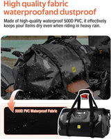 MOTOWOLF | Motorcycle Tail Bag 40L Waterproof | Duffel Bag for Touring Adventure, Camping, Cycling