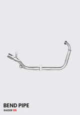 TVS RAIDER 125 Exhaust System Pipe Stainless Steel ( only bend pipe ) - SB 728