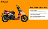 MODULAR SWITCHES FOR APRILLIA SET OF - 4 (HORN , SELF START,PASSING LIGHT SWITCH,INDICATOR SWITCH)