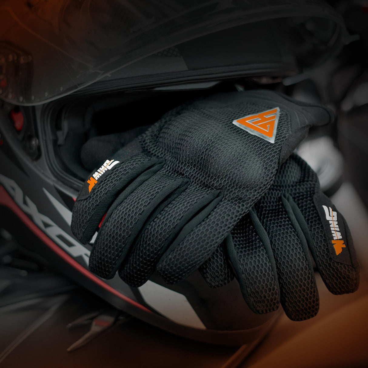 Night Wing Smart Motorcycle Gloves - Black