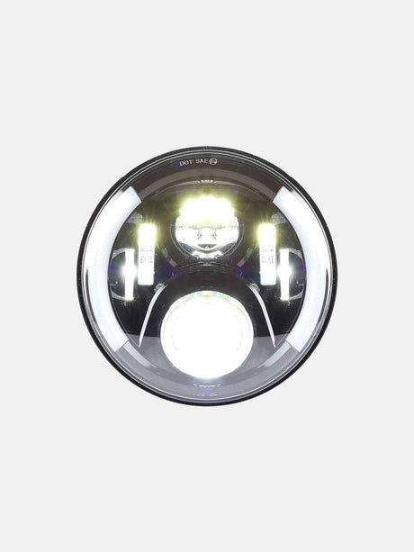 7 Inch LED Headlight With Side Park Light - Moto Modz
