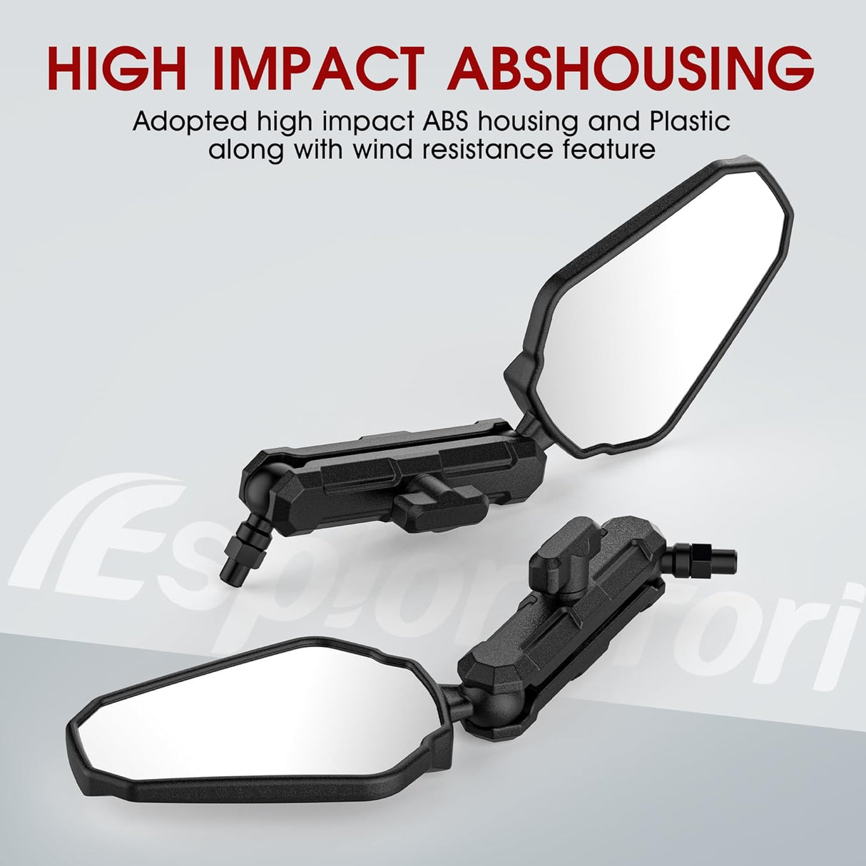 Double adventure 2.0 360 degree rotatable Side Mirror Adv (UNIVERSAL) compatible for all motorcycles  - Ideal for Road and Off Road Bikes