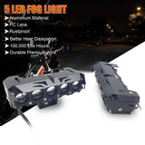 LIU HJG ORIGINAL future eye 5 lens with wiring harness and switch dual colour yellow white compatible for all motorcycle , thar , jeep and cars