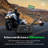 EJEAS V6 Pro + Helmet Intercom Communication System V6 Motorcycle Bluetooth On Ear Headphones Connect Up to 6 Riders 1200M V6 Pro(1 Pack) - 1 YEAR WARRANTY