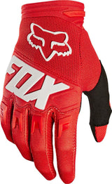 DIRTPAW Motocross Gloves Red White F.O.X racing