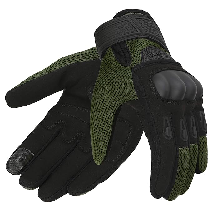 Royal Enfield Rambler V2 Riding Gloves Olive & Black