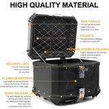 TAANC Urban Arc Top Box – Stealth Black | 45L Aluminium WP Motorcycle Storage Box with Rounded Design