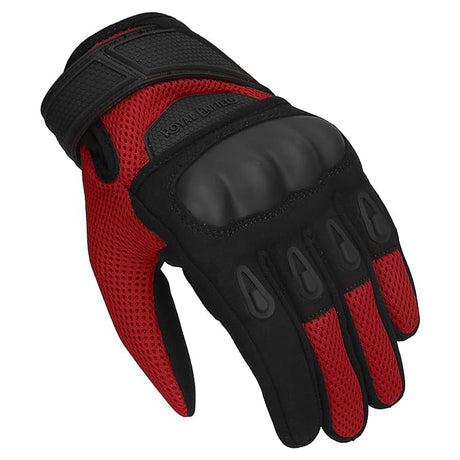 Royal Enfield Rambler V2 Riding Gloves (Red Black)