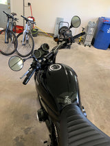 SPIKI CF Touring Mirrors (Pair) | 360 Degree  Foldable Rear View Mirrors | Wide View | Universal Fit for Motorcycles