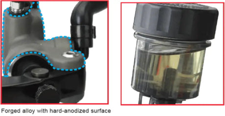 RCB S1 FL FORGED MASTER BRAKE PUMP MASTER CYLINDER (RH) 17MM TITANIUM 01BP052T