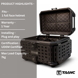 TAANC Nomad Forge Folding Top Box – Stealth Black | 45L Aluminium Adventure WP Motorcycle Storage Box