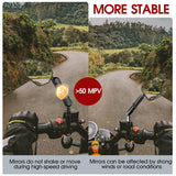 Double adventure 2.0 360 degree rotatable Side Mirror Adv (UNIVERSAL) compatible for all motorcycles  - Ideal for Road and Off Road Bikes