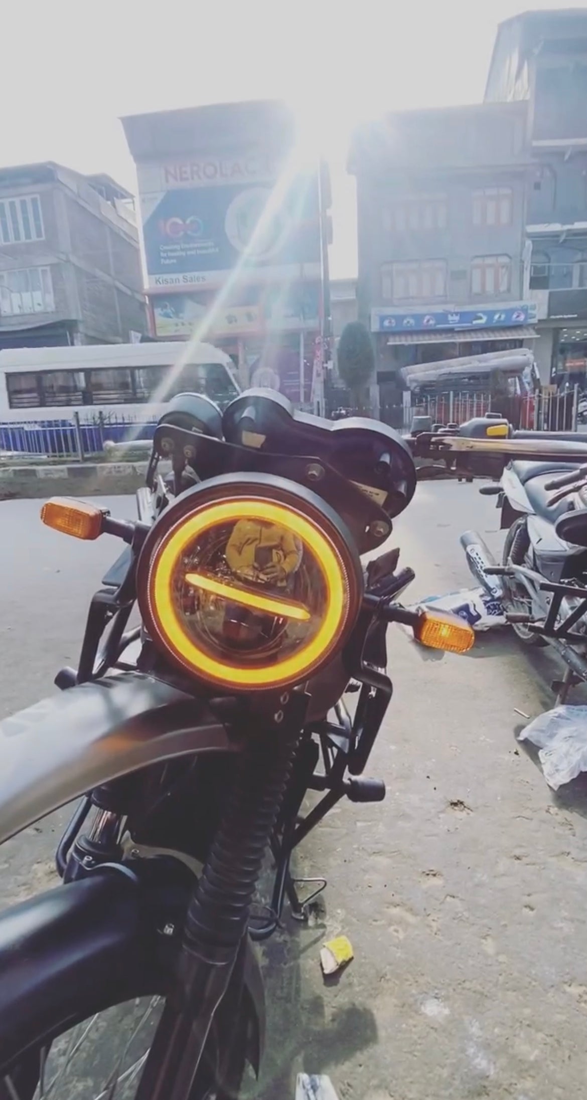 LIU HJG Minus Headlight LED 7inch 12V-80V, 110W original HJG( WITH RING ) for royal enfield , mahindra thar , gypsy , harley davidson models ( 1 unit)