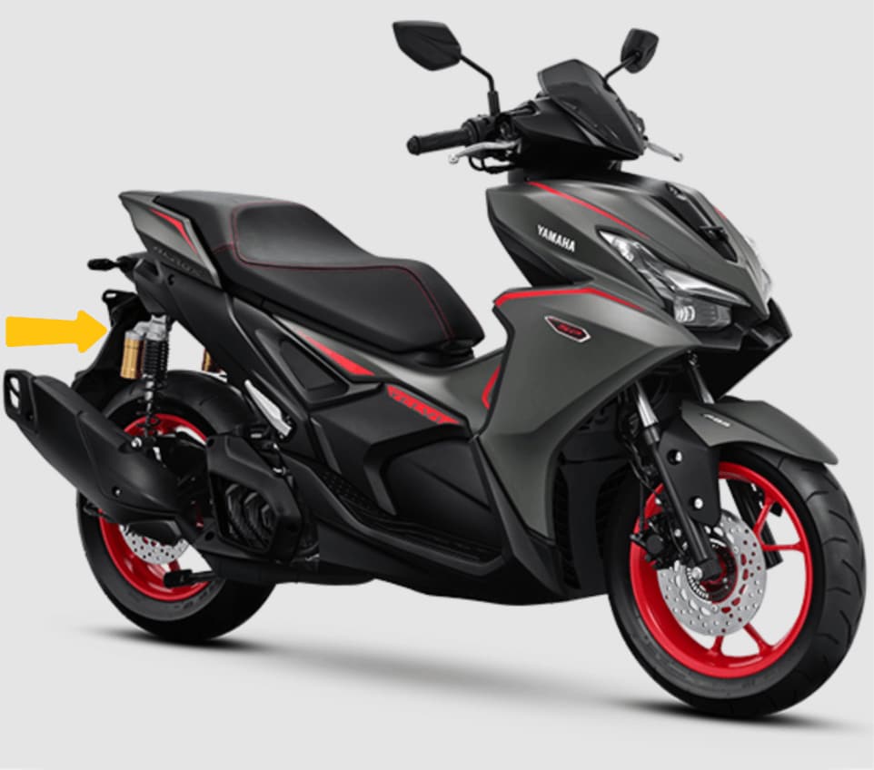 YAMAHA AEROX ACCESSORIES INDIA YAMAHA AEROX REAR SHOCKER GAS KYB VIETNAM SPEC