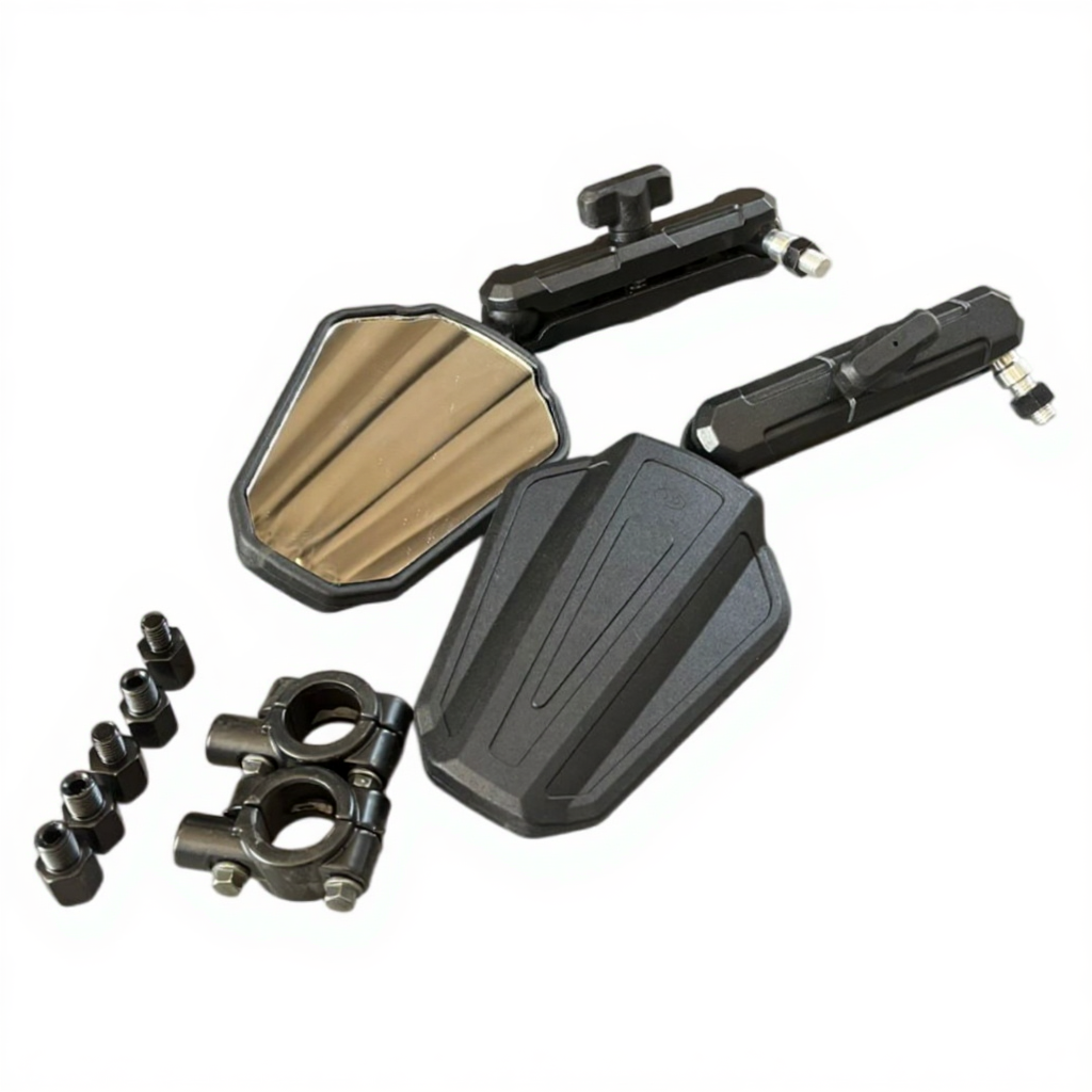 Double adventure 2.0 360 degree rotatable Side Mirror Adv (UNIVERSAL) compatible for all motorcycles  - Ideal for Road and Off Road Bikes