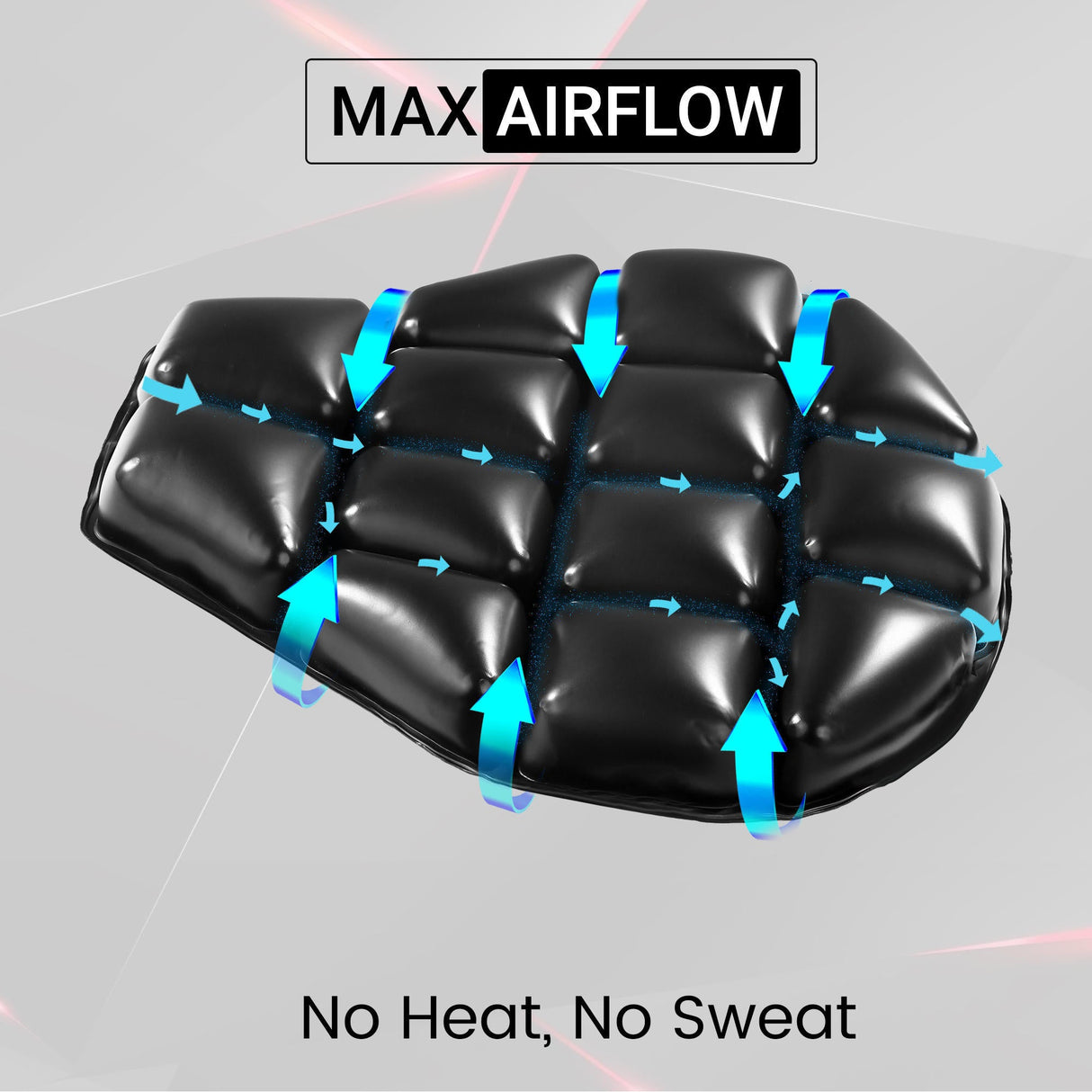 Air Comfy Seat Cushion for Medical, Offices, Home, Motorcycle and Car Lumbar Support - Cruiser Premium