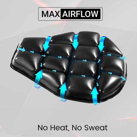 Air Comfy Seat Cushion for Medical, Offices, Home, Motorcycle and Car Lumbar Support - Cruiser Premium