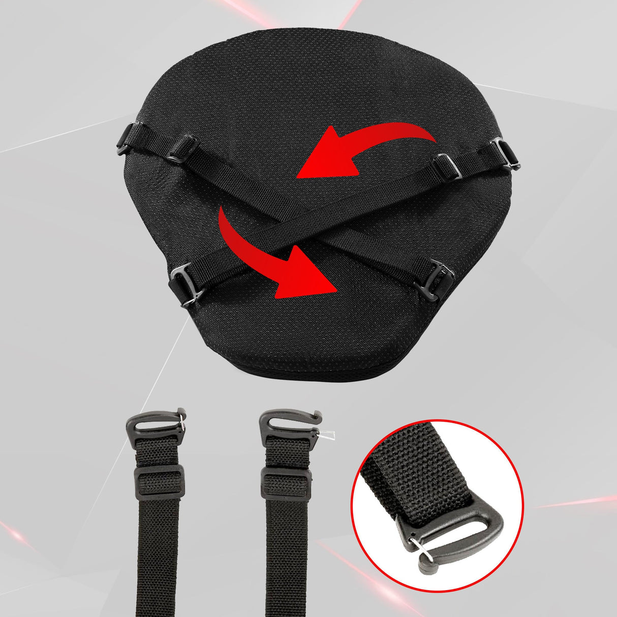 Air Comfy Seat Cushion for Medical, Offices, Home, Motorcycle and Car Lumbar Support - Cruiser Premium