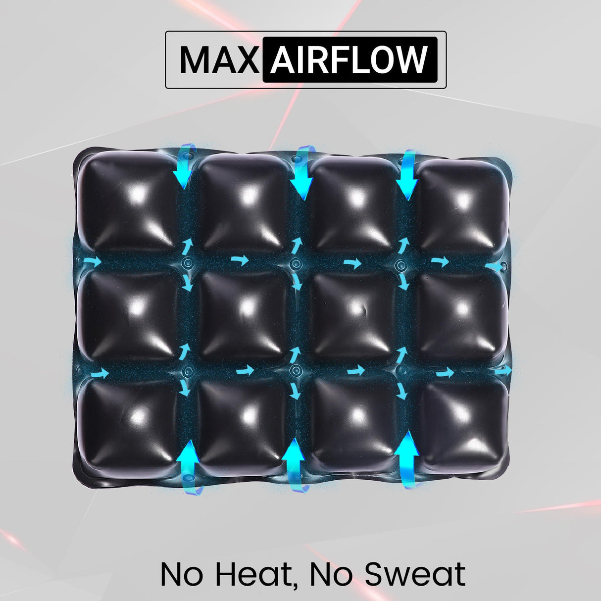 Air Comfy Seat Cushion for Medical, Offices, Home, Motorcycle and Car Lumbar Support - Pillion Premium