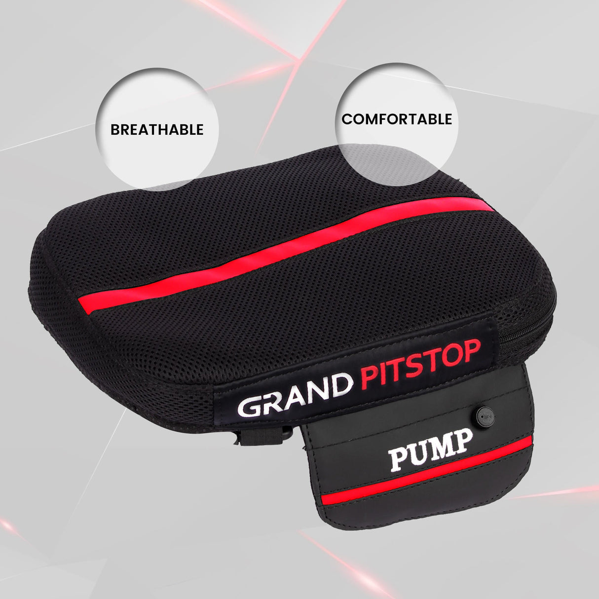 Air Comfy Seat Cushion for Medical, Offices, Home, Motorcycle and Car Lumbar Support - Pillion Premium with Pump