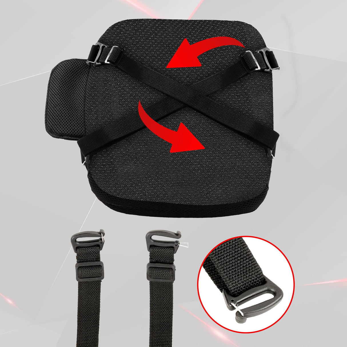Air Comfy Seat Cushion for Medical, Offices, Home, Motorcycle and Car Lumbar Support - Pillion Premium with Pump