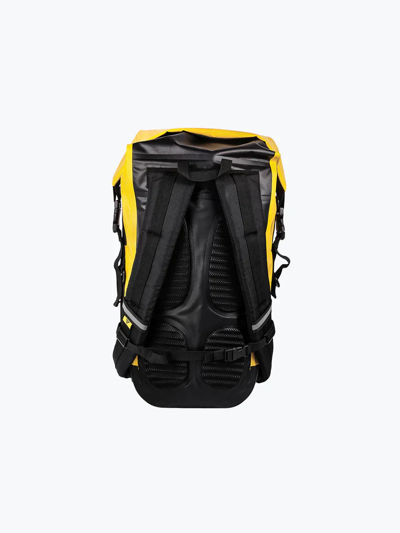 MOTOWOLF MDL0714 30L Motorcycle Cycling Backpack Waterproof PVC Large Shoulders Bag with External Elastic Net Pocket - Yellow