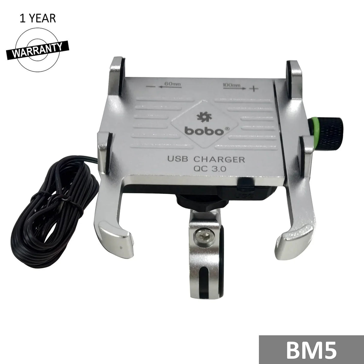 BOBO BM5 Aluminium Bike Phone Holder With Fast USB 3.0 Charger