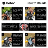 BOBO BM5 Aluminium Bike Phone Holder With Fast USB 3.0 Charger