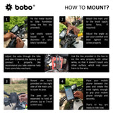BOBO BM12 Bike Phone Holder with Fast 15W Wireless & USB-C Charger