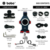 BOBO BM16 Anti-Vibration Metallic Bike Phone Holder with Fast 15W Wireless Charger