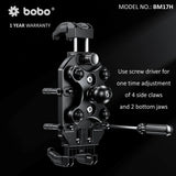BOBO BM17H (or BM17M) PRO Handlebar (or Mirror) Anti-Vibration Bike / Cycle Phone Holder Motorcycle Mobile Mount