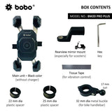 BOBO BM20 PRO PLUS 4-Corner Grip Bike Phone Holder with PRO PLUS Vibration Damper