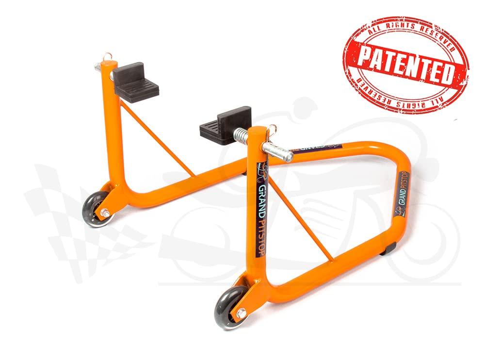 Combo of Chain Cleaning Brush & GR Chain Cleaner-160ml & GR Chain Lube-160ml & Non-Dismantable Universal Paddock Stand-Orange