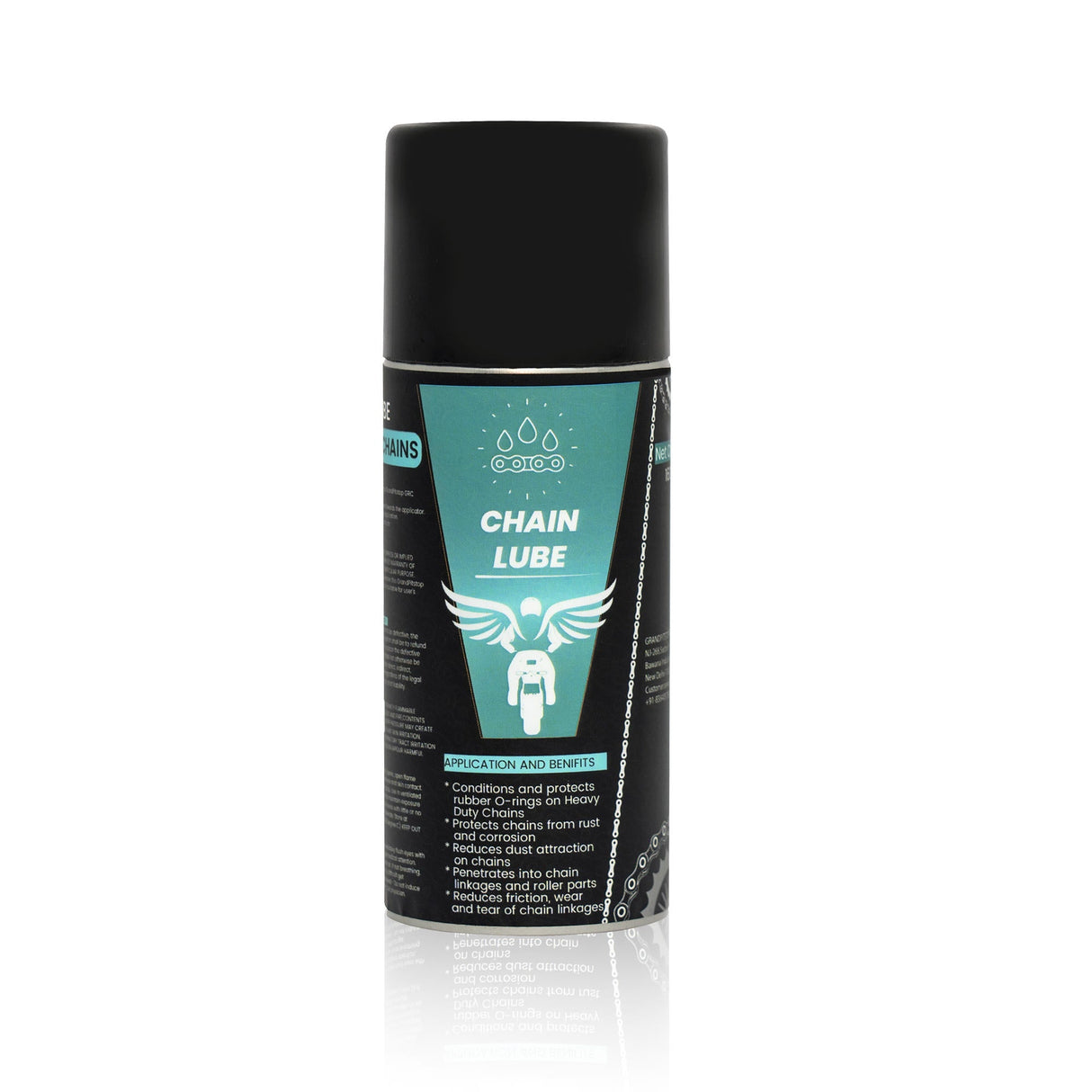 Combo of Chain Cleaning Brush & GR Chain Cleaner-160ml & GR Chain Lube-160ml & Non-Dismantable Universal Paddock Stand-Orange