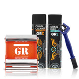 Combo of Chain Cleaning Brush & GR Chain Cleaner-500ml & GR Chain Lube-500ml & Groller Medium