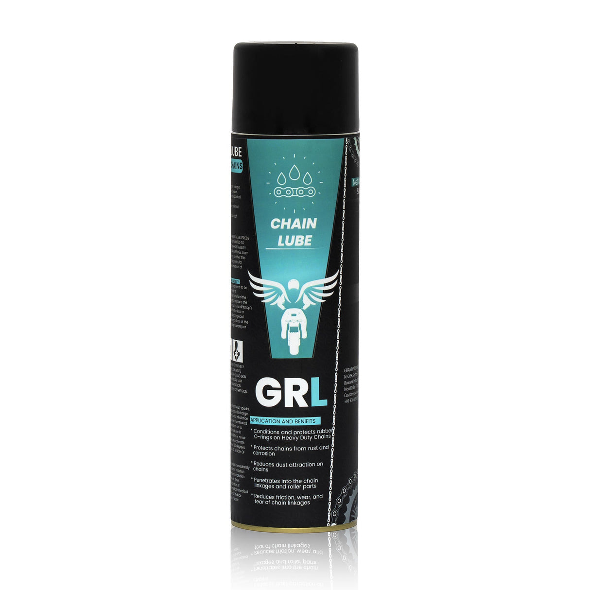 Combo of Chain Cleaning Brush & GR Chain Cleaner-500ml & GR Chain Lube-500ml & Microfiber cloth & Groller Medium