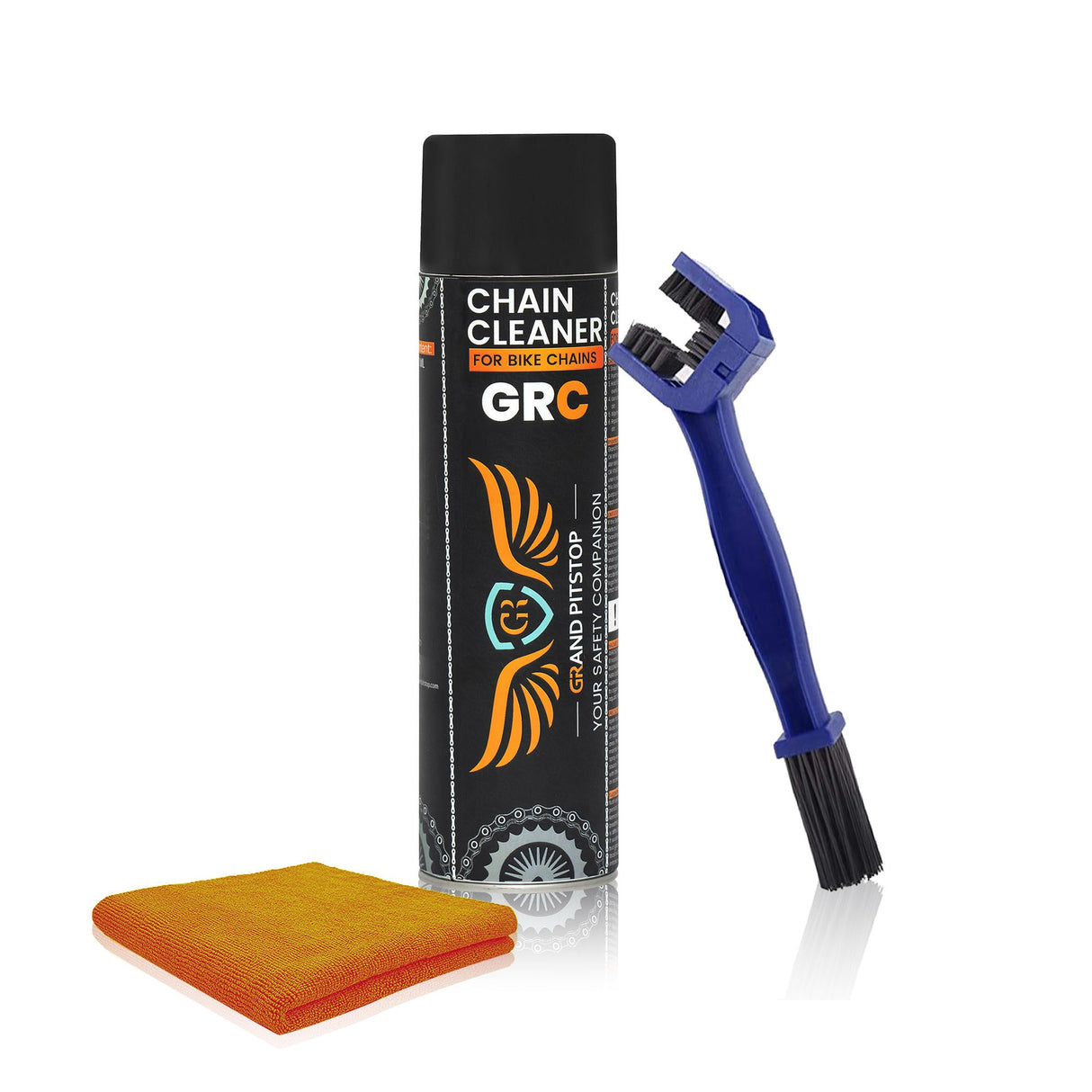 Combo of Chain Cleaning Brush & GR Chain Cleaner-500ml & Microfiber cloth