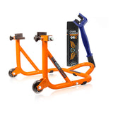 Combo of Chain Cleaning Brush & GR Chain Cleaner-500ml & Dismantable Paddock Stand-Orange