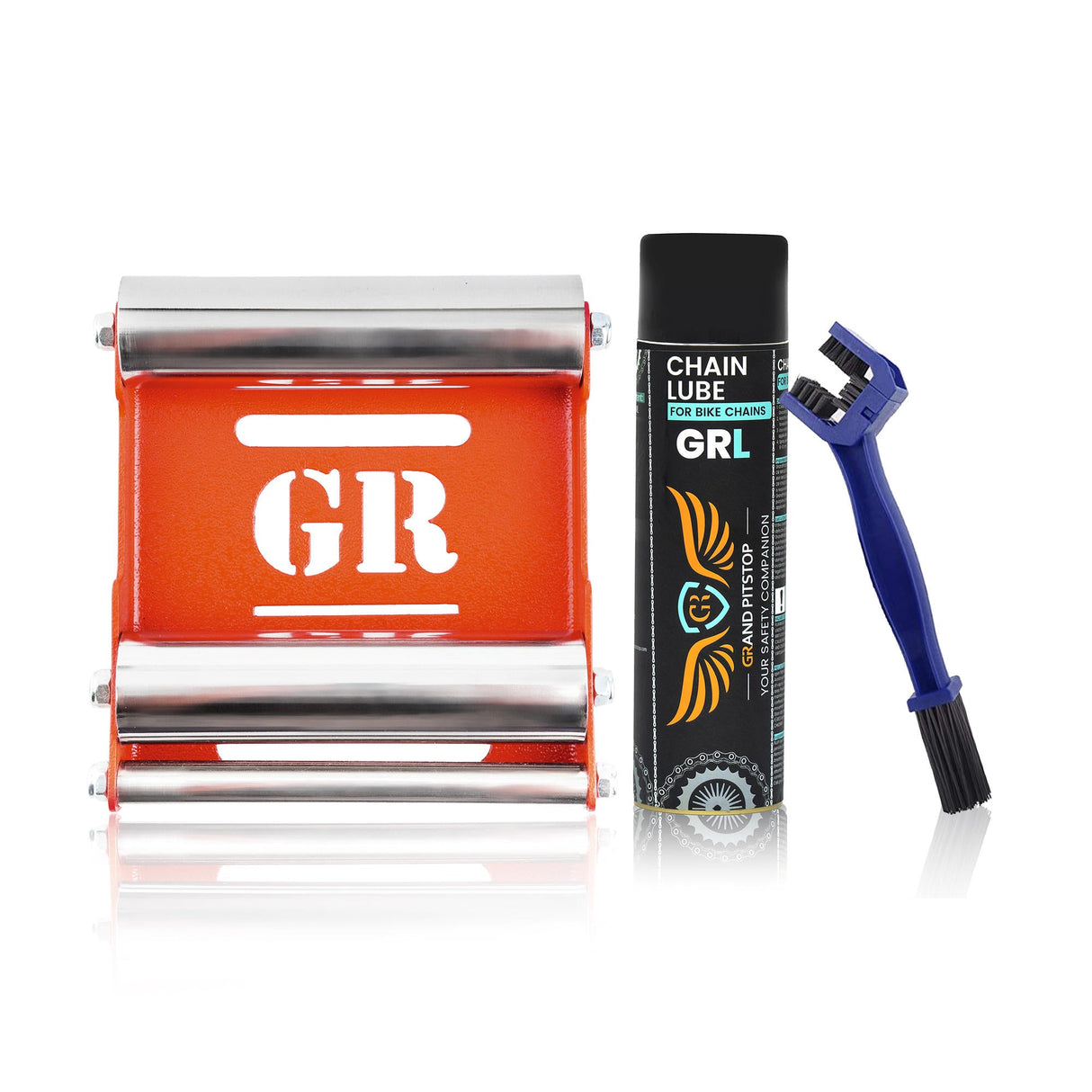 Combo of Chain Cleaning Brush & GR Chain Lube-500ml & Groller Medium