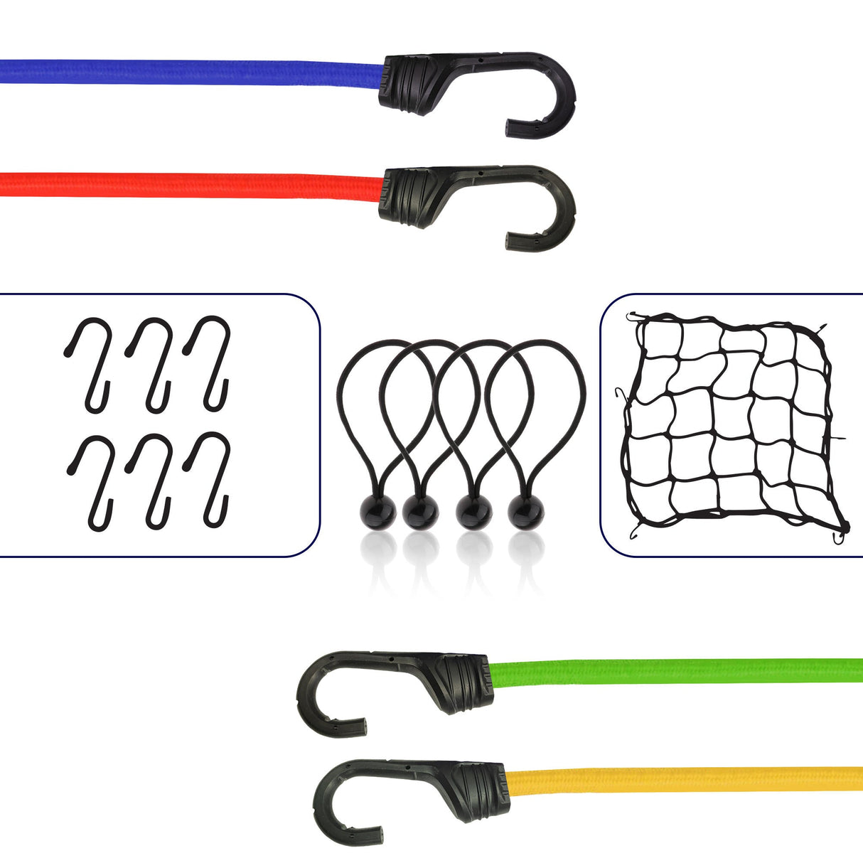 Bungee Cord - Set Of 15 - Mix