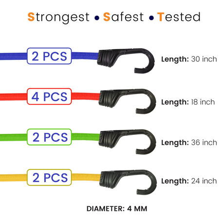 Bungee Cord - Set Of 15 - Mix