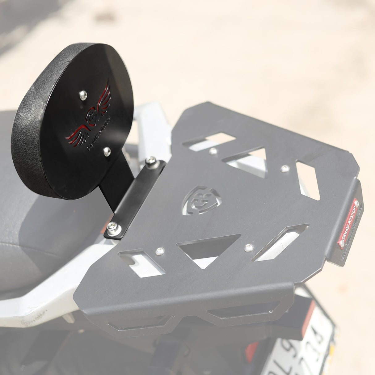 Backrest Stand for SUZUKI - V Strom - Black