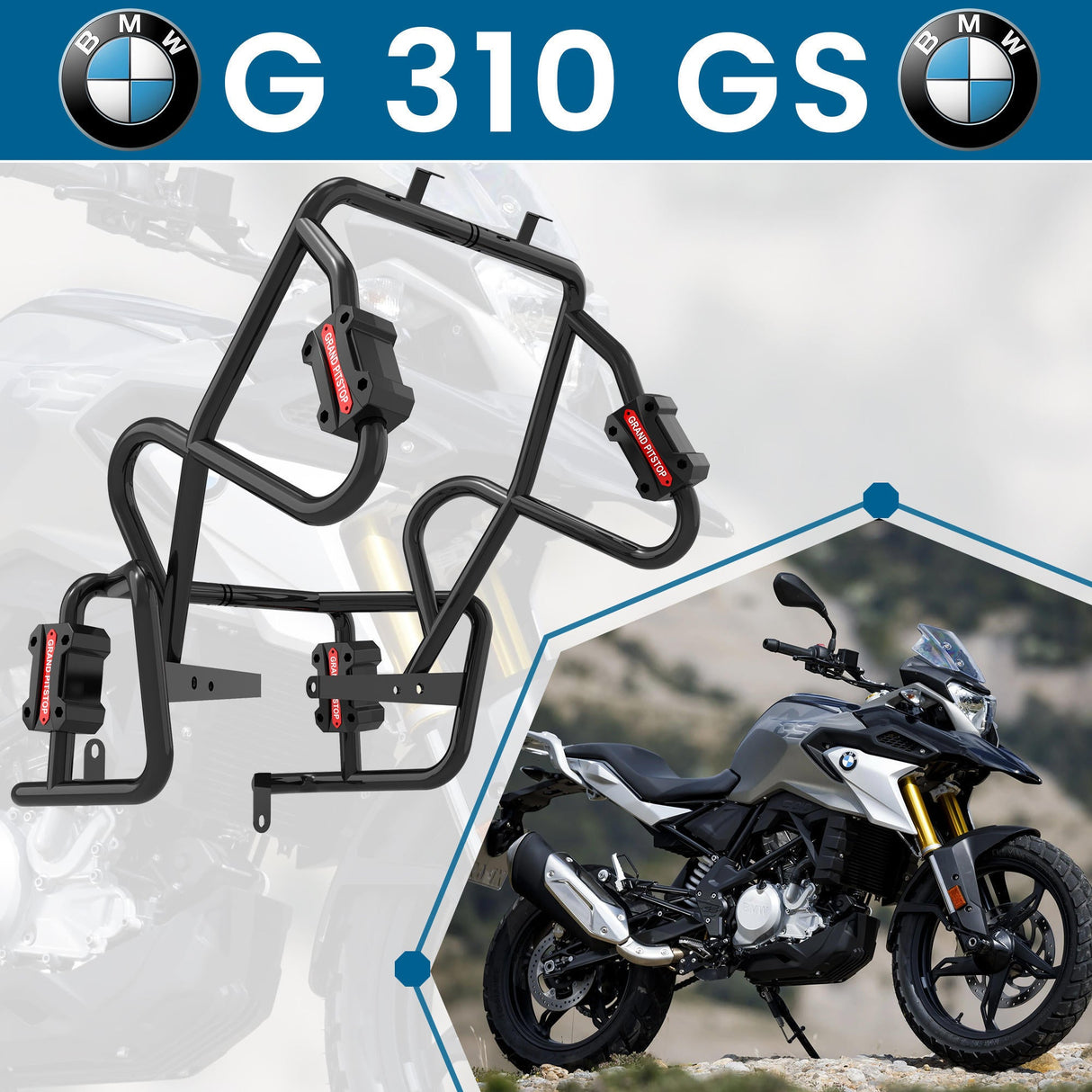 Crash Guard for BMW G310 GS Black