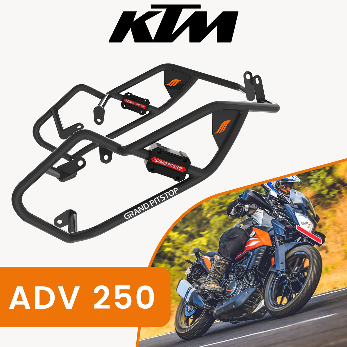 CRASH GUARD (PAIR) - Black for KTM - ADV 250